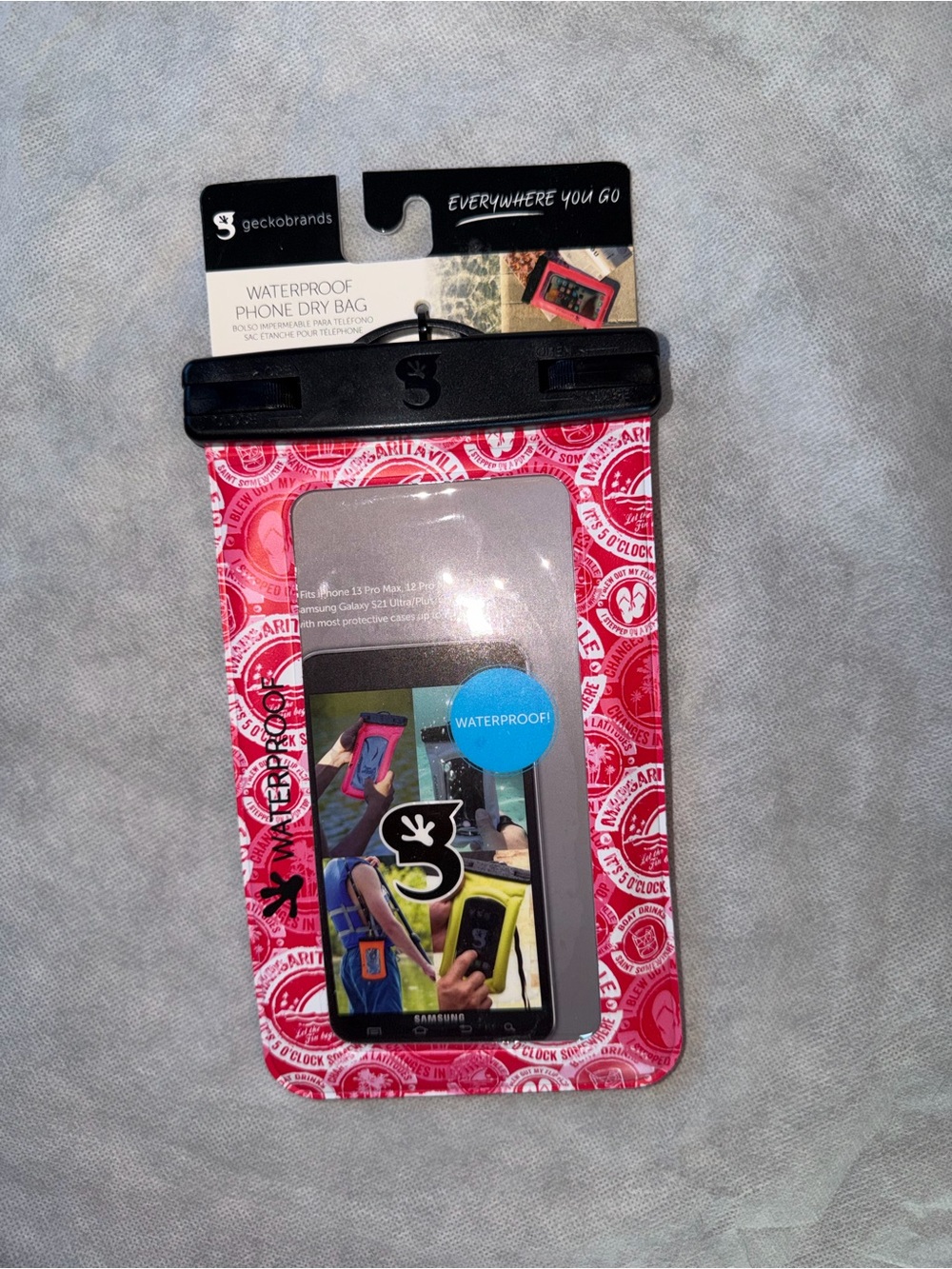 Geckobrands Red Waterproof Phone Dry Bag - Universal Protection